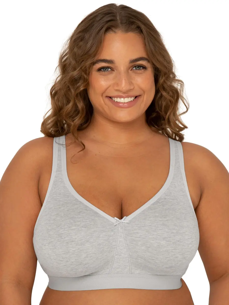 Fruit of the Loom Plus Size Wireless Cotton Bra 40D | Full Coverage & Support (70-120 chars) - main product image