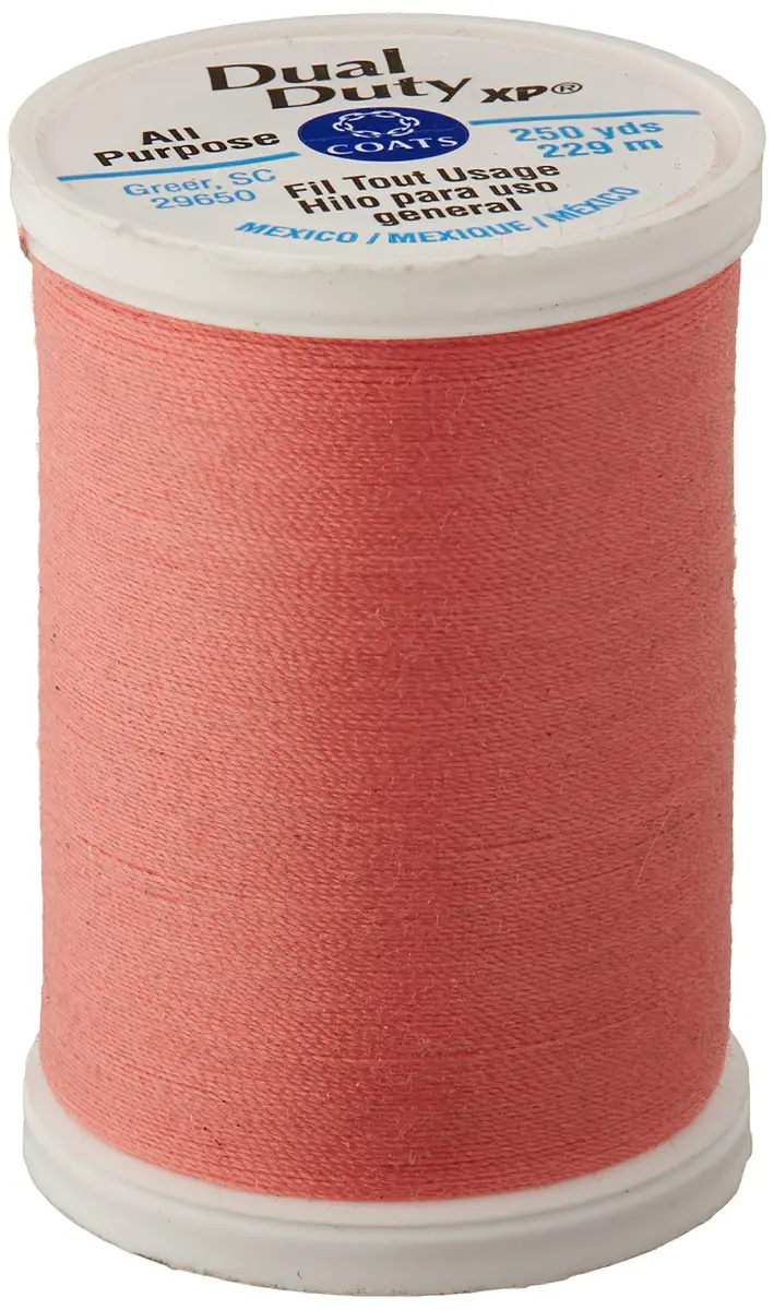 Coats & Clark Dual Duty XP All Purpose Sewing Thread 250 yd (228.6 m) Coral | Strong Polyester for Machine & Hand Sewing - main product image