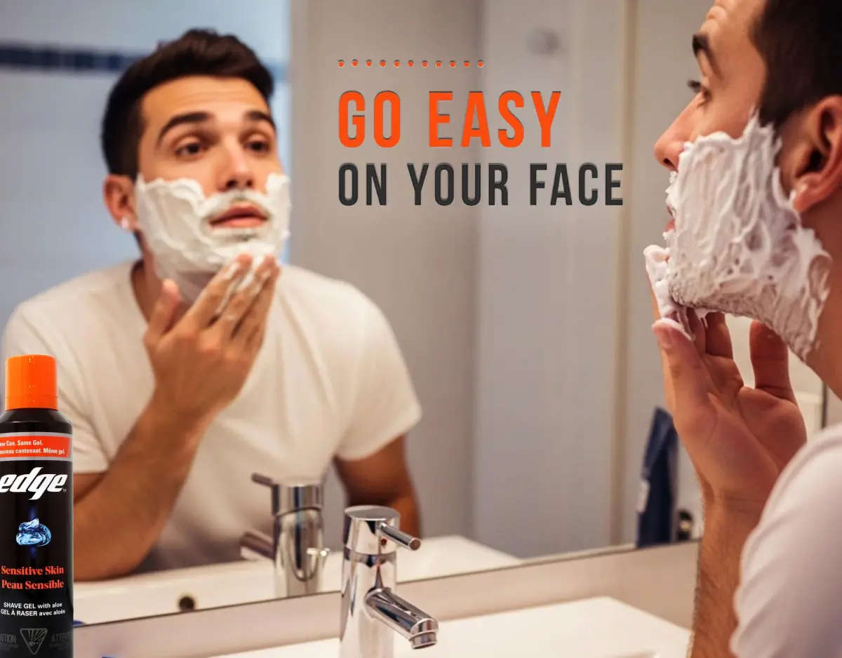 Edge Sensitive Skin Shave Gel - 414ml (14 Fl Oz) | Gentle Glide for Men - view 8