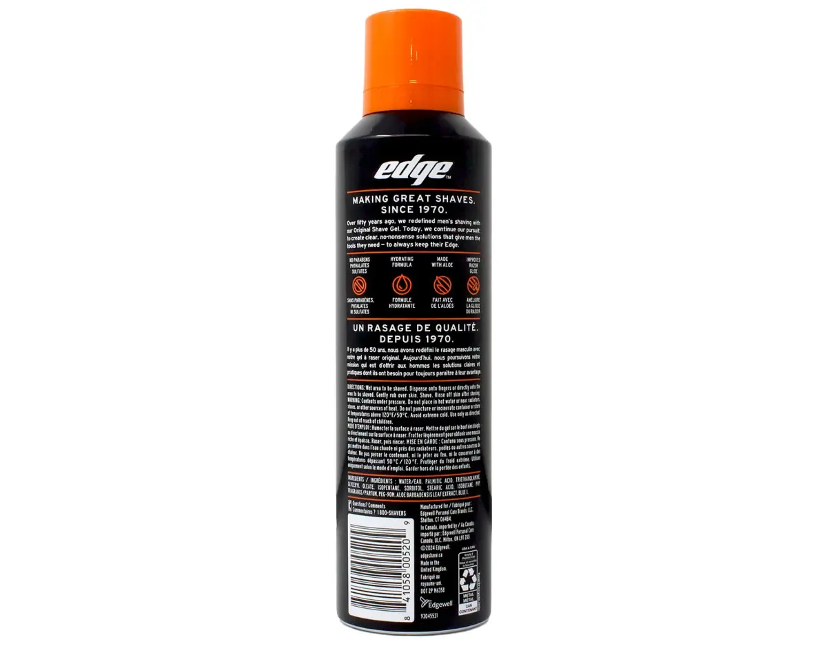 Edge Sensitive Skin Shave Gel - 414ml (14 Fl Oz) | Gentle Glide for Men - view 4