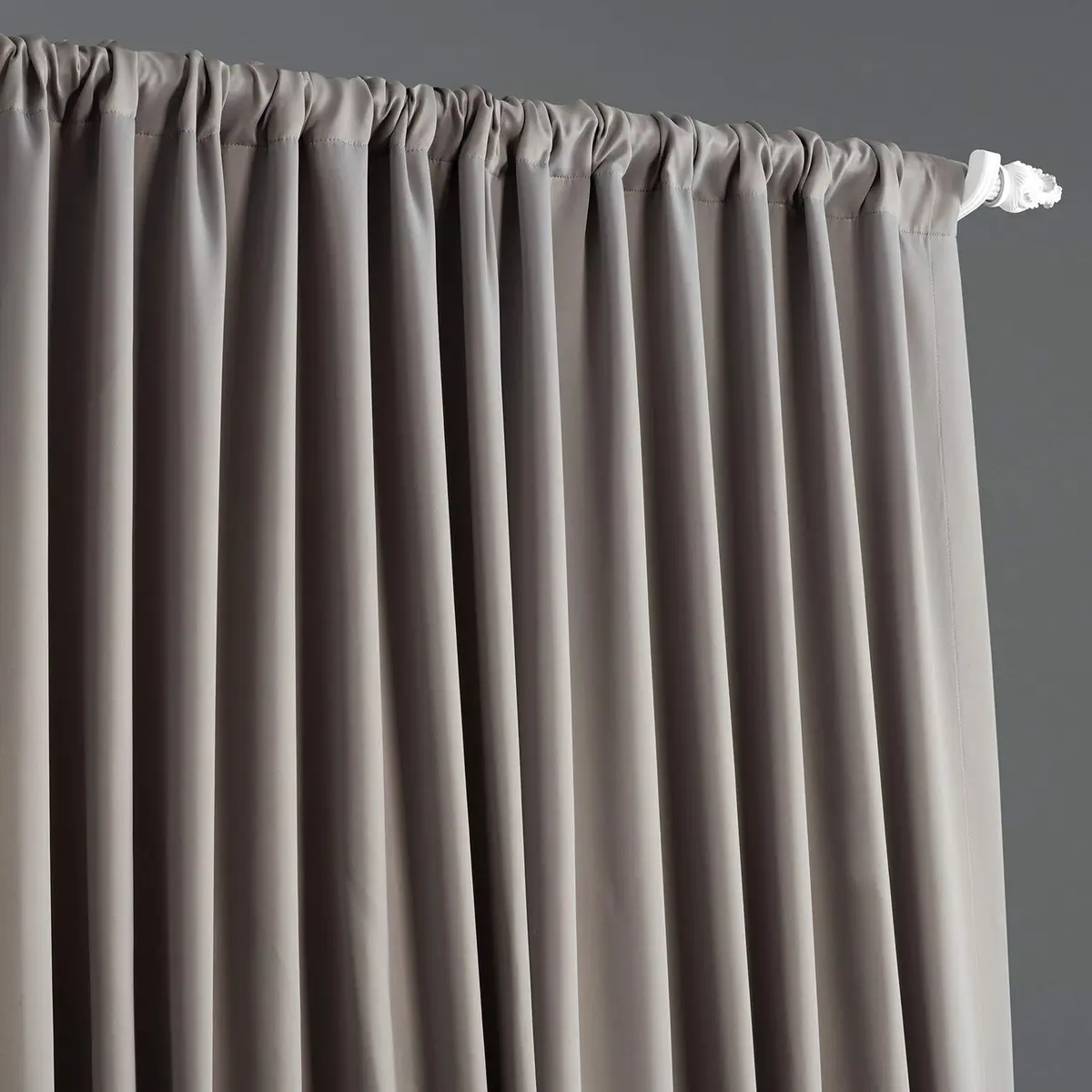 HPD Half Price Drapes Extra Wide Room Darkening Curtains 100 x 108 | Neutral Grey, Unlined, 75-80% Light Block - view 2