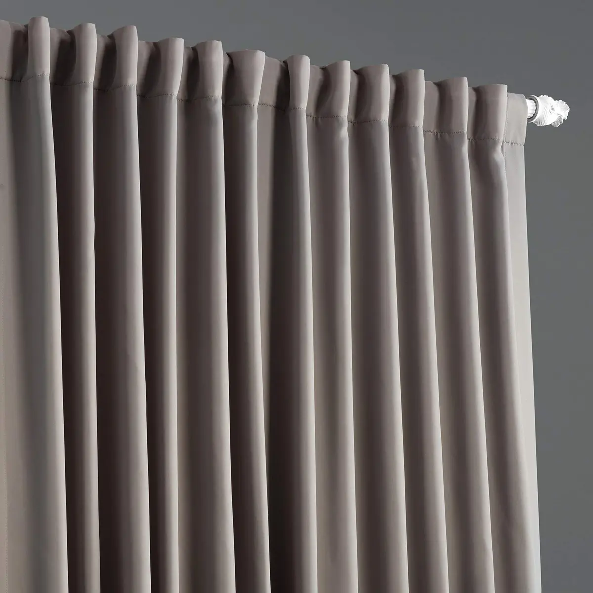 HPD Half Price Drapes Extra Wide Room Darkening Curtains 100 x 108 | Neutral Grey, Unlined, 75-80% Light Block - view 3