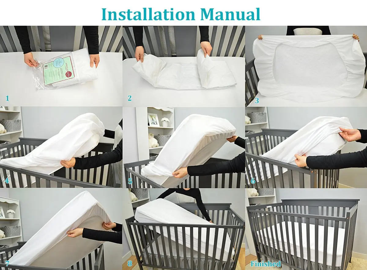 American Baby Company Waterproof Fitted Crib Mattress Protector 52" x 28" | Snug Fit & Waterproof (70-120 chars) - view 5