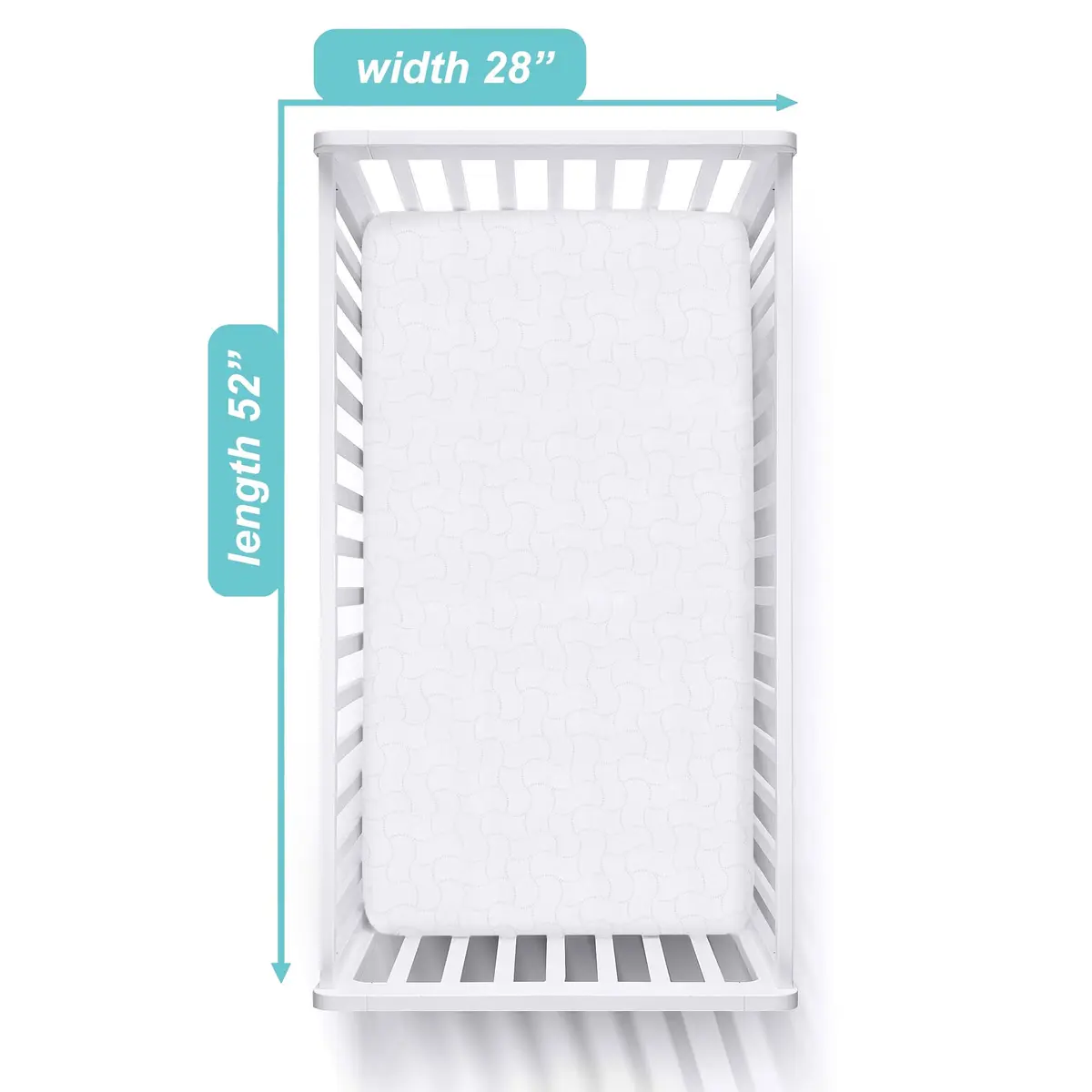American Baby Company Waterproof Fitted Crib Mattress Protector 52" x 28" | Snug Fit & Waterproof (70-120 chars) - view 2