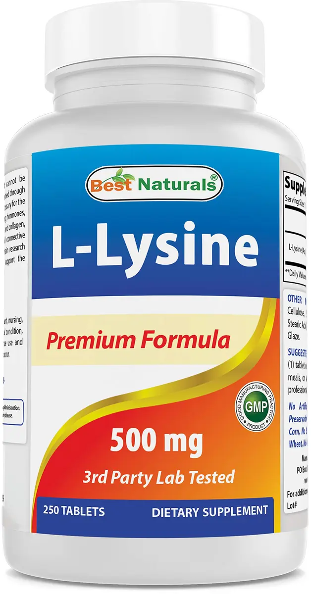 Best Naturals L-Lysine 500 mg 250 Tablets | Supports Immune & Skin Health - view 4