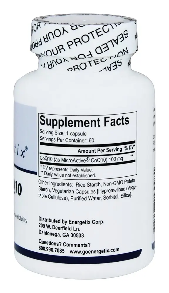 Energetix MicroActive CoQ10 60 Caps | Supports Heart & Energy (70-120 chars) - view 2