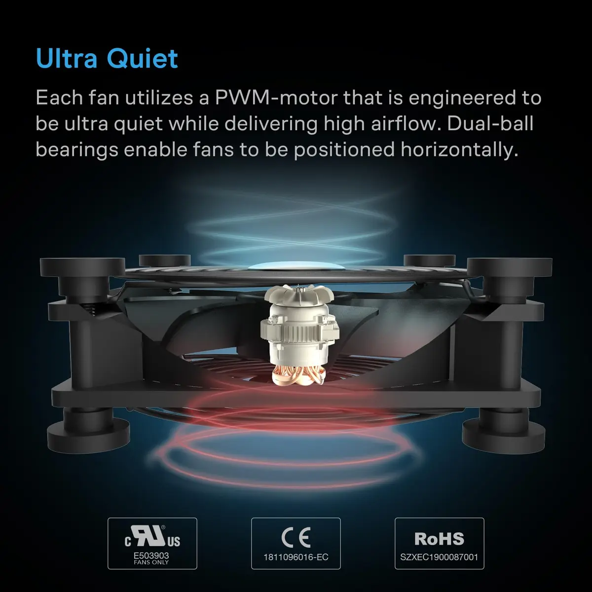 AC Infinity MULTIFAN S4 Quiet 140mm USB Fan | UL-Certified for Electronics & Consoles - view 4