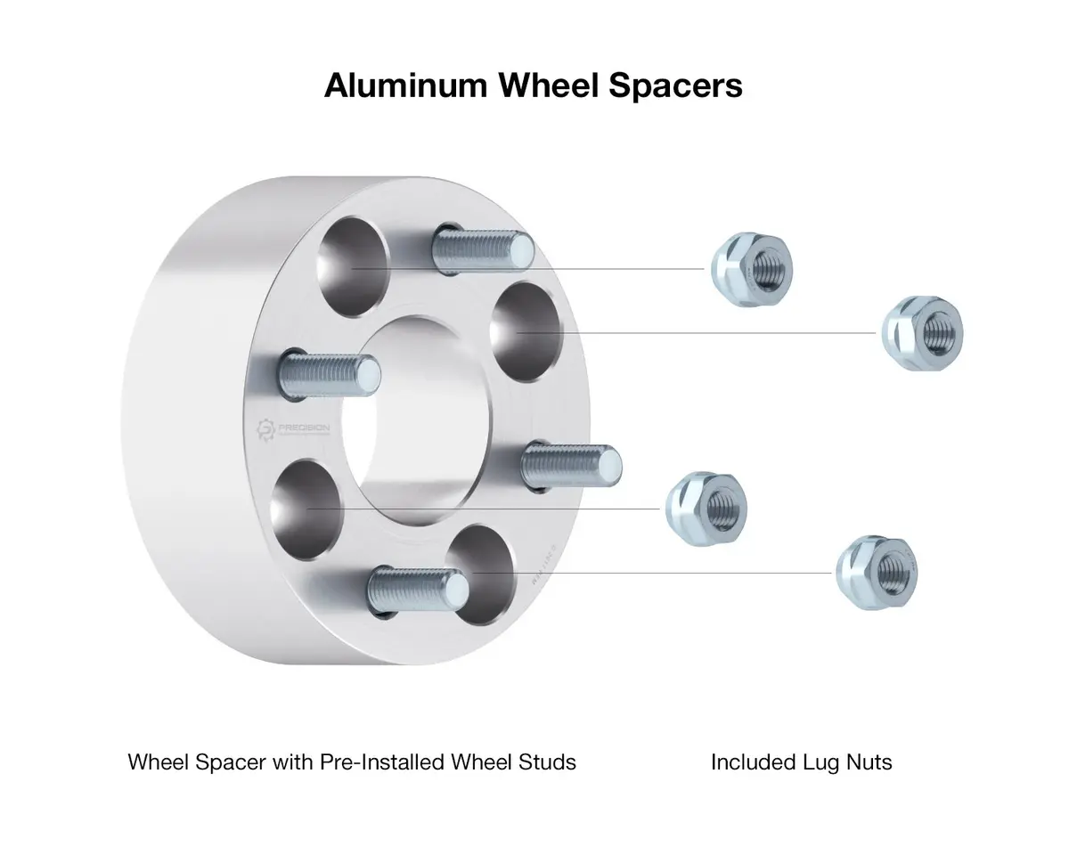 RockTrix 4pcs Wheel Spacers 2 Inch (50mm) Thick | 4x4" to 4x4" Bolt Pattern, 61.25mm Hub Bore, 1/2"x20 Studs - view 5