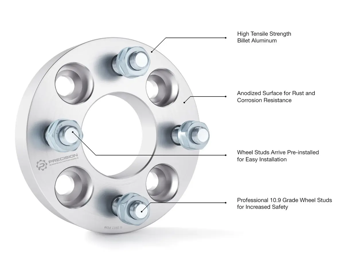 RockTrix 4pcs Wheel Spacers 1 Inch (25mm) | 4x4" to 4x4" Hubcentric for Golf Carts & ATVs - view 6