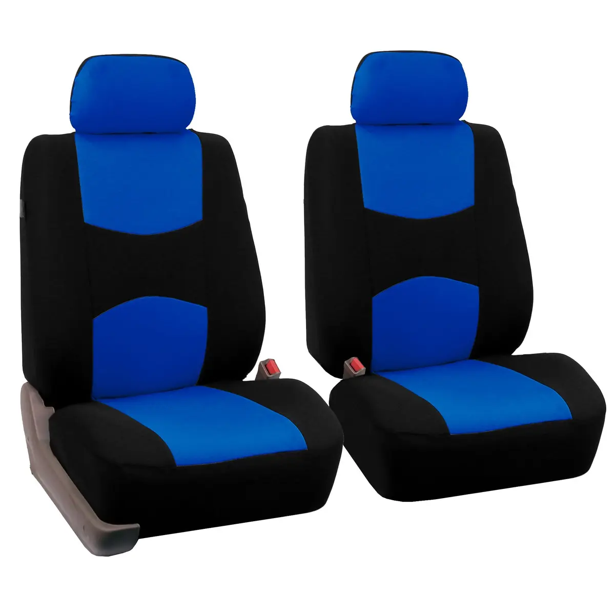 FH Group Car Seat Covers Front Set in Cloth-Universal Fit, Low Back, Washable, Blue | Protect & Enhance Interior - main product image