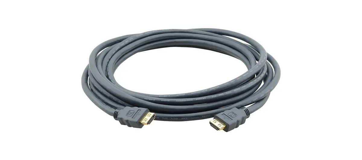 Kramer HDMI (M) To HDMI (M) Cable With Ethernet 15ft | 19-Pin Copper, Black, 220V Compatible - main product image