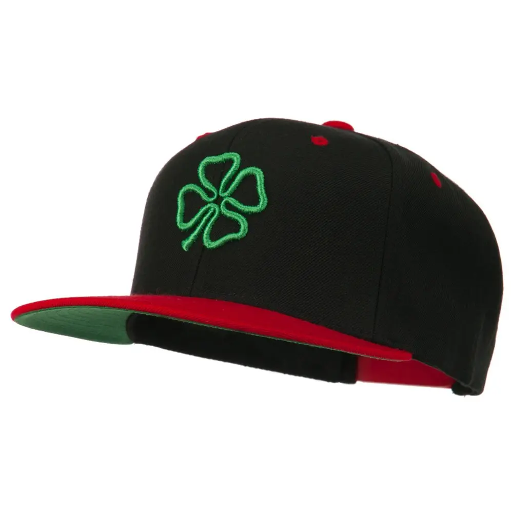 e4Hats.com 3D Clover Embroidered Snapback Cap | Adjustable Unisex Baseball Hat for All Seasons - view 2