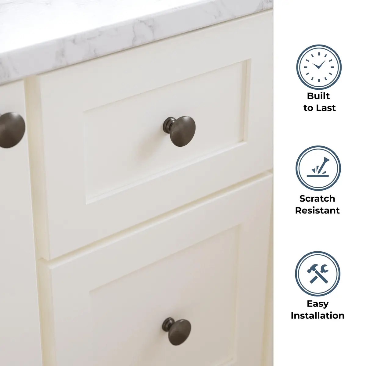 Franklin Brass Fulton Cabinet Knobs 1-3/16" Soft Iron Round | Classic Home Hardware - view 3