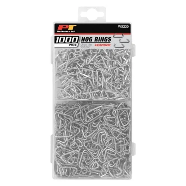 Performance Tool W5230 1,000-Piece Carbon Steel Hog Rings | Versatile Heavy-Duty Fasteners for Upholstery & Fencing - view 4