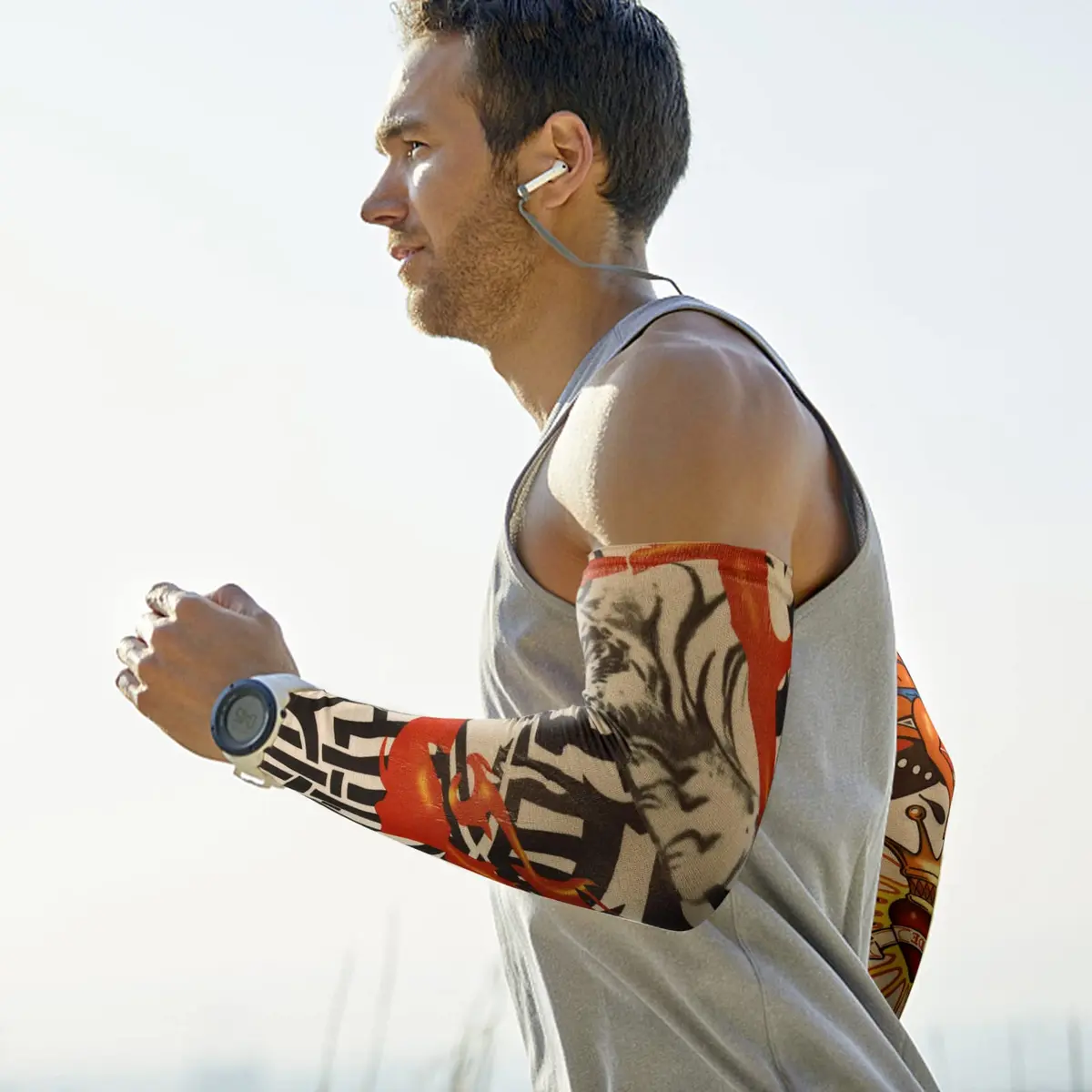 YARIEW Temporary Tattoo Sleeves for Men Arm Sleeves | Sun Protection & Party Decor (70-120 chars) - view 5