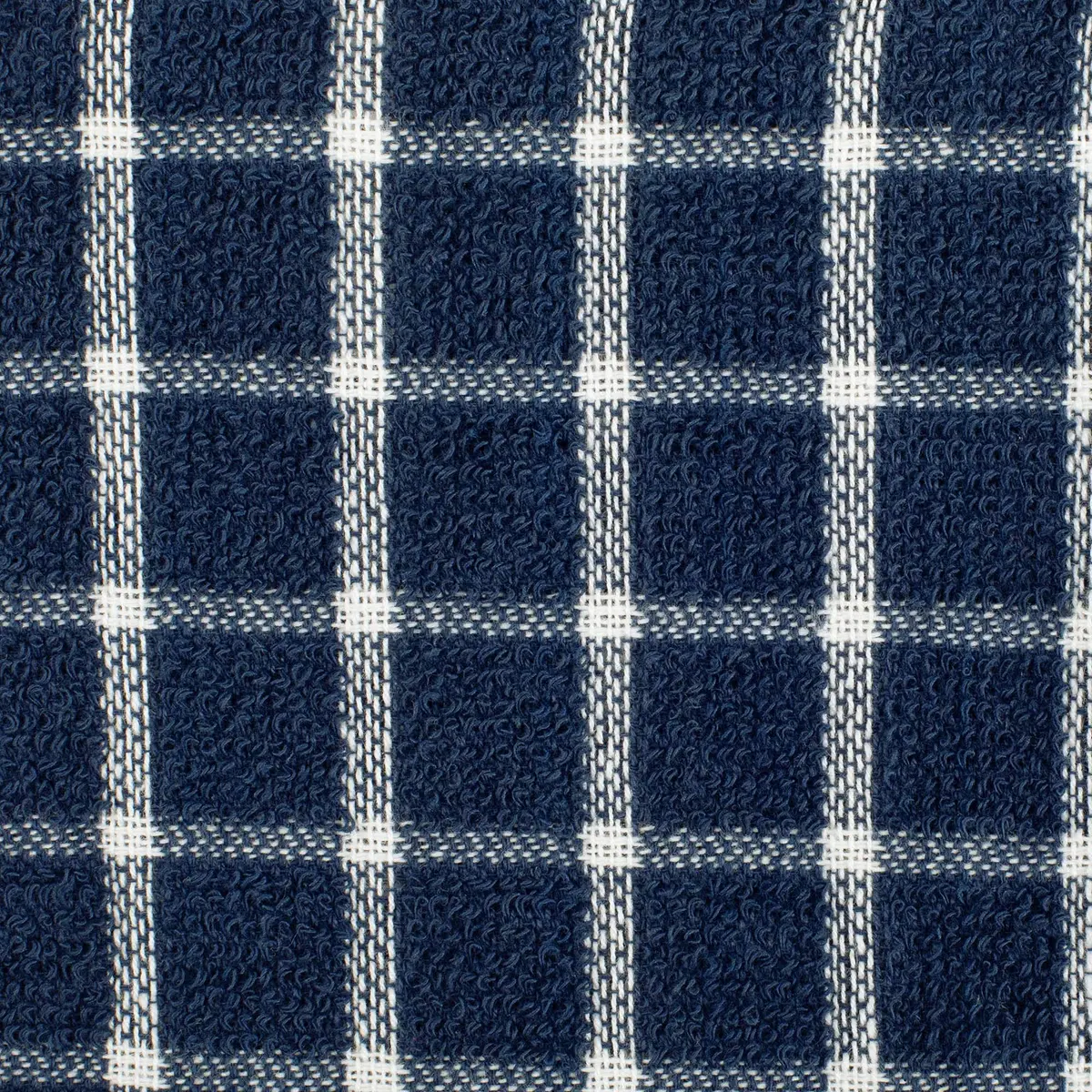 DII Basic Terry Collection Windowpane Dishcloth Set, 12x12, Nautical Blue | Ultra Absorbent Cotton Kitchen Cloths - view 3
