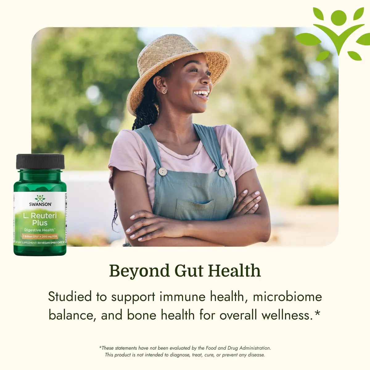 Swanson L. Reuteri Probiotic with Prebiotic 30 Vegan Capsules | Gut Health Support for Adults - view 5