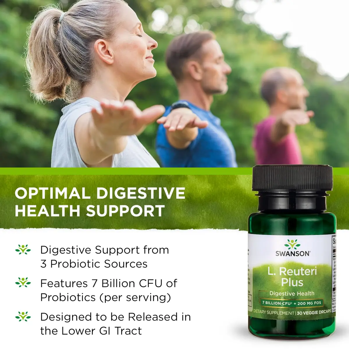 Swanson L. Reuteri Probiotic with Prebiotic 30 Vegan Capsules | Gut Health Support for Adults - view 8