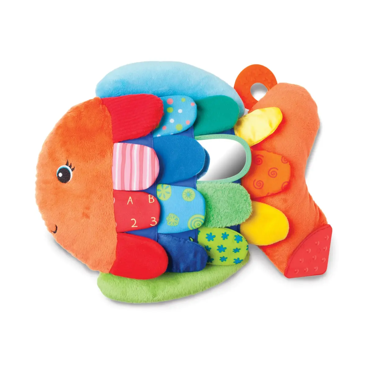 Melissa & Doug Flip Fish Baby Toy Soft Infant Sensory Toy with Mirror & Textures (Multi-Color) - main product image
