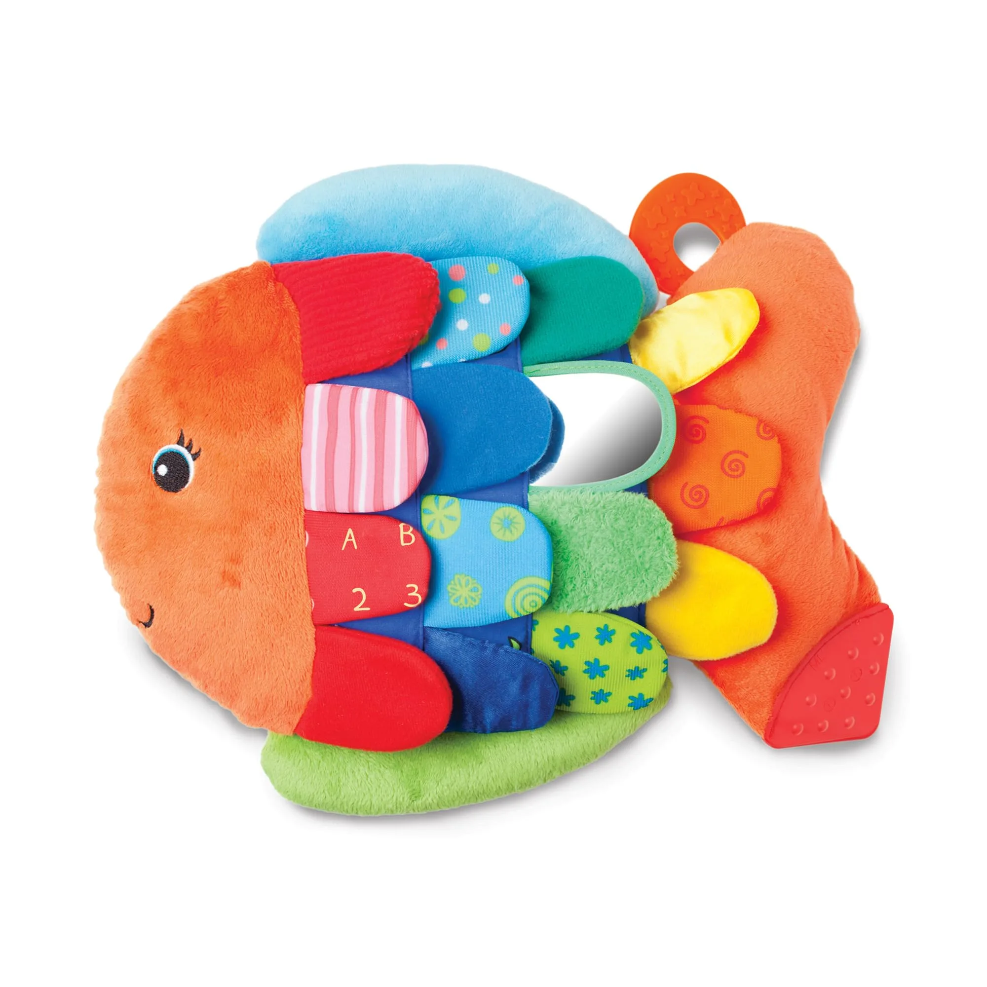 Melissa & Doug Flip Fish Baby Toy Soft Infant Sensory Toy with Mirror & Textures (Multi-Color) - main product image