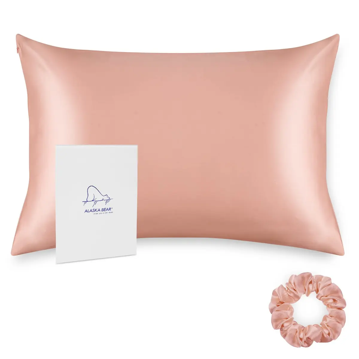 ALASKA BEAR Natural Silk Pillowcase 19 Momme Queen Size | Hypoallergenic & Breathable - main product image