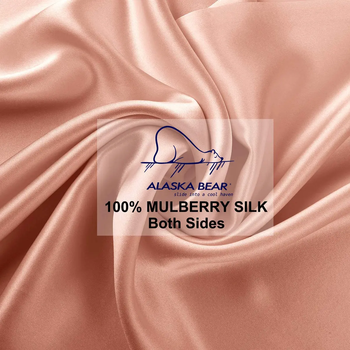 ALASKA BEAR Natural Silk Pillowcase 19 Momme Queen Size | Hypoallergenic & Breathable - view 4
