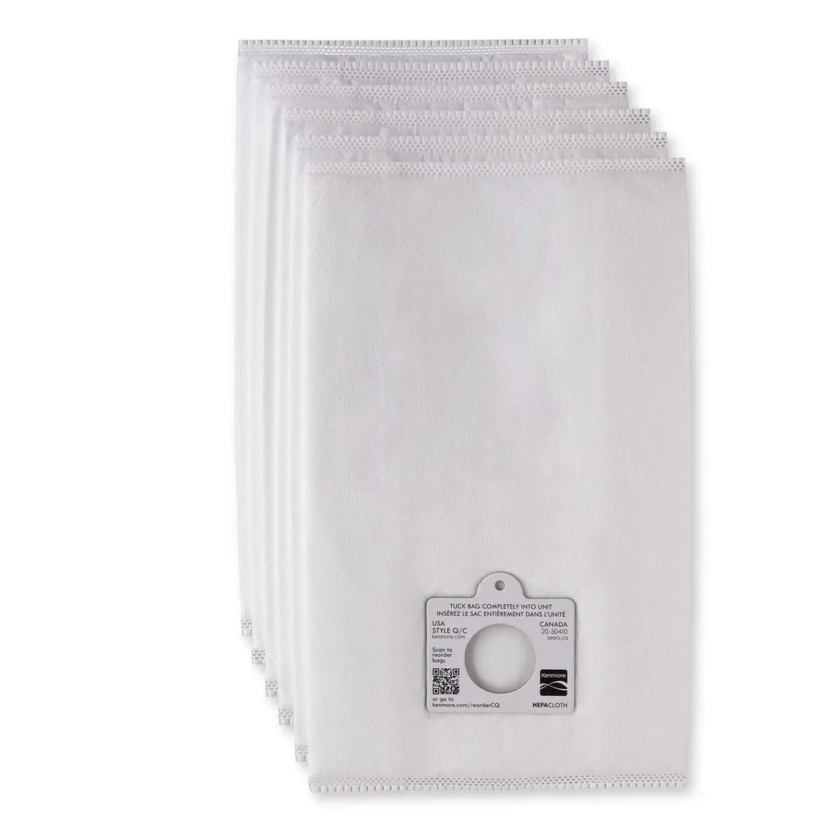 Kenmore Canister Vacuum Bags Type Q & C (6) | HEPA Filtration, Easy to Install, Certified for Asthma & Allergy (70-120 chars) - view 3