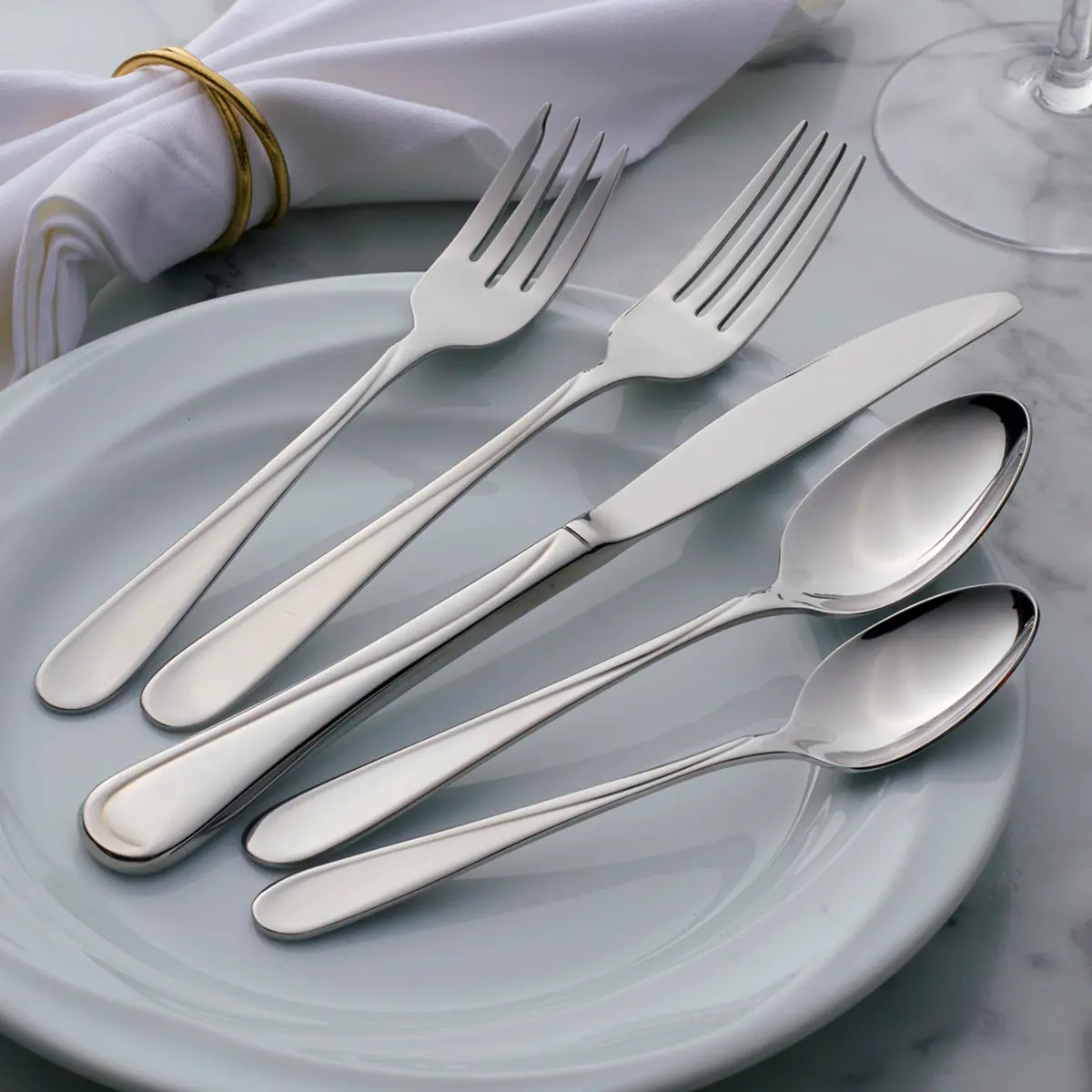Oneida Flatware Flight Teaspoons 18/0 Silverware Set for 6 | 6-Piece - view 5
