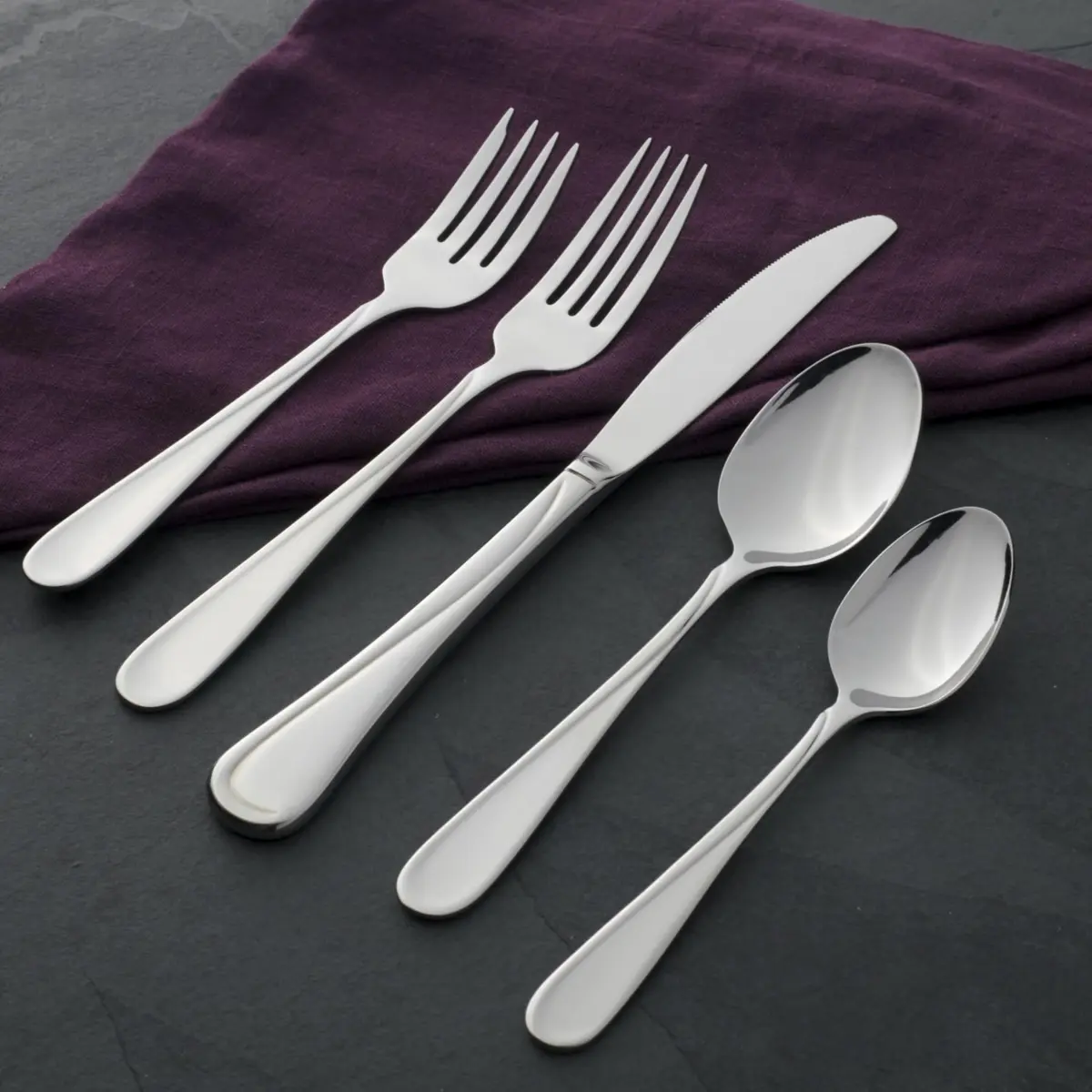 Oneida Flatware Flight Teaspoons 18/0 Silverware Set for 6 | 6-Piece - view 3