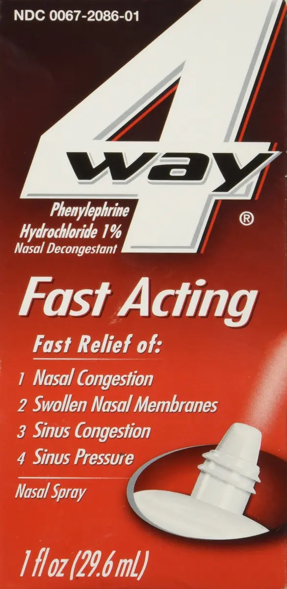 4-Way Nasal Spray 1 Fl Oz | Fast Sinus Congestion Relief for Adults & Kids 12+ - main product image