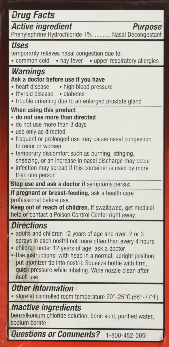 4-Way Nasal Spray 1 Fl Oz | Fast Sinus Congestion Relief for Adults & Kids 12+ - view 2