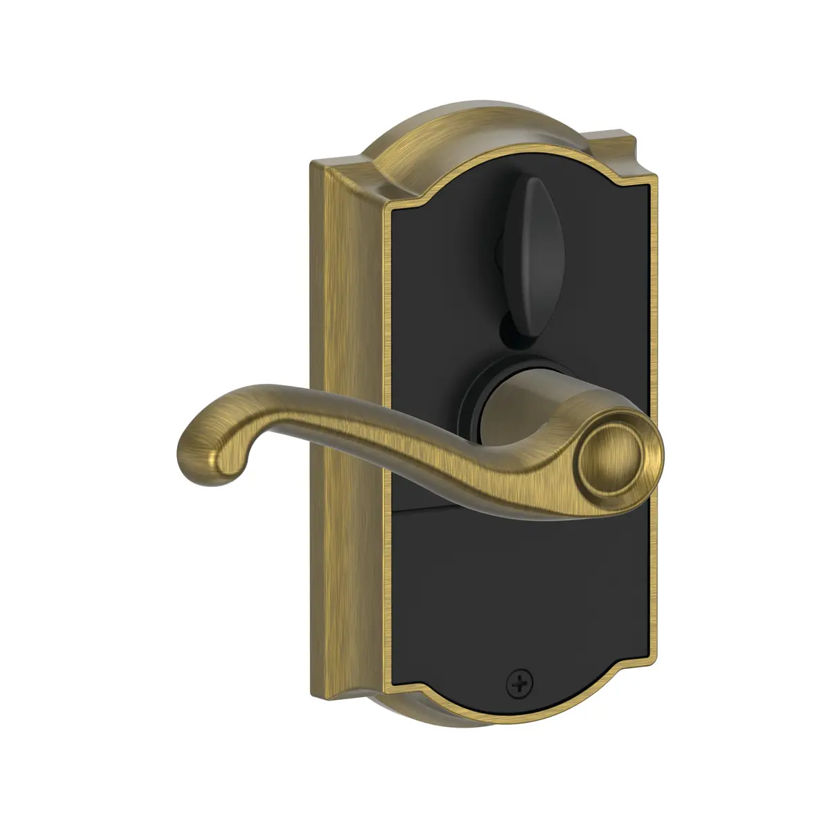 Schlage Touch Electronic Lock, Lever Handle, Camelot Trim, Antique Brass | Keyless Touchscreen Entry - view 3