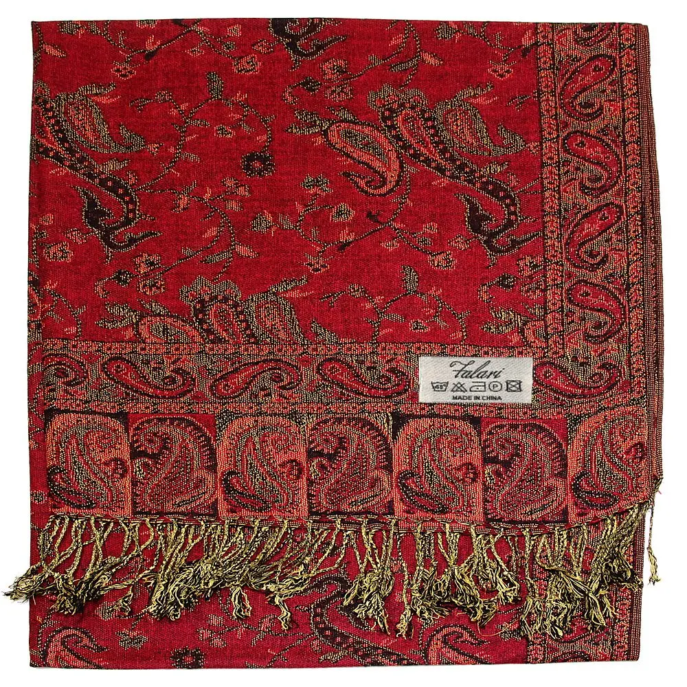 Falari Reversible Paisley Pashmina Shawl Wrap for Women | Elegant 80" x 27" Accessory - view 2