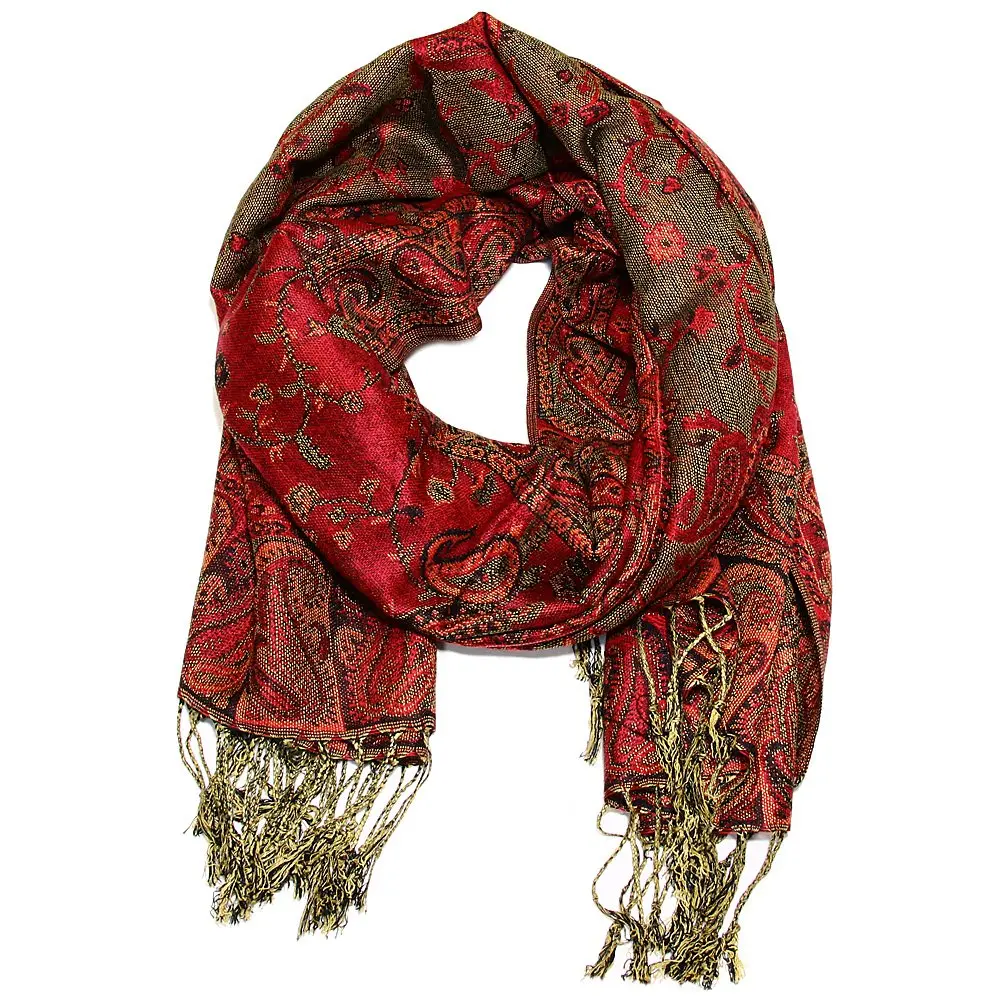 Falari Reversible Paisley Pashmina Shawl Wrap for Women | Elegant 80" x 27" Accessory - view 3