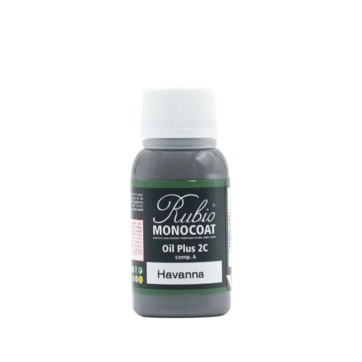 Rubio Monocoat Oil Plus Part A Wood Stain Sample Havanna 20ml (0.68 Fl Oz) | Eco-Friendly Linseed Oil for Interior Wood - main product image