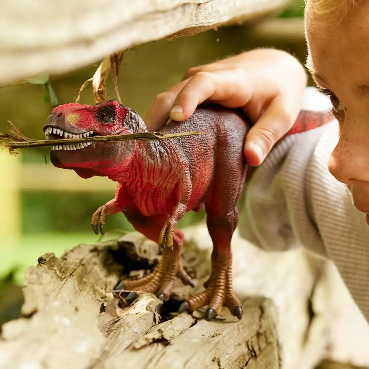 Schleich Red Tyrannosaurus Rex Dino Figurine 11.5cm (4.5in) | ASTM-Tested Toy for Kids 4+ - view 5