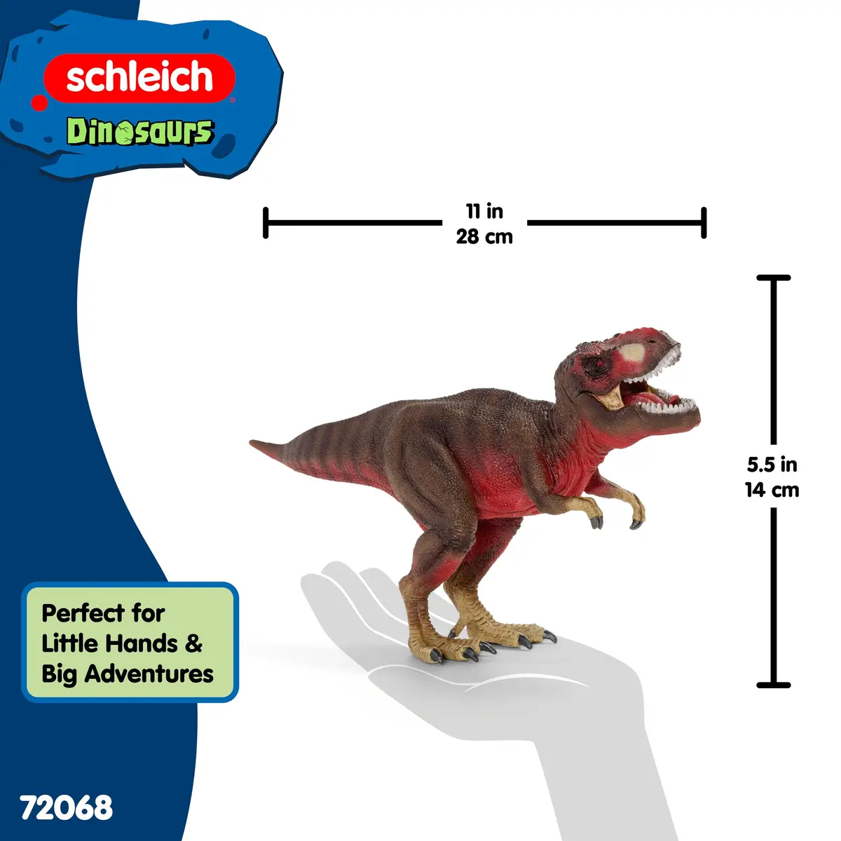 Schleich Red Tyrannosaurus Rex Dino Figurine 11.5cm (4.5in) | ASTM-Tested Toy for Kids 4+ - view 6
