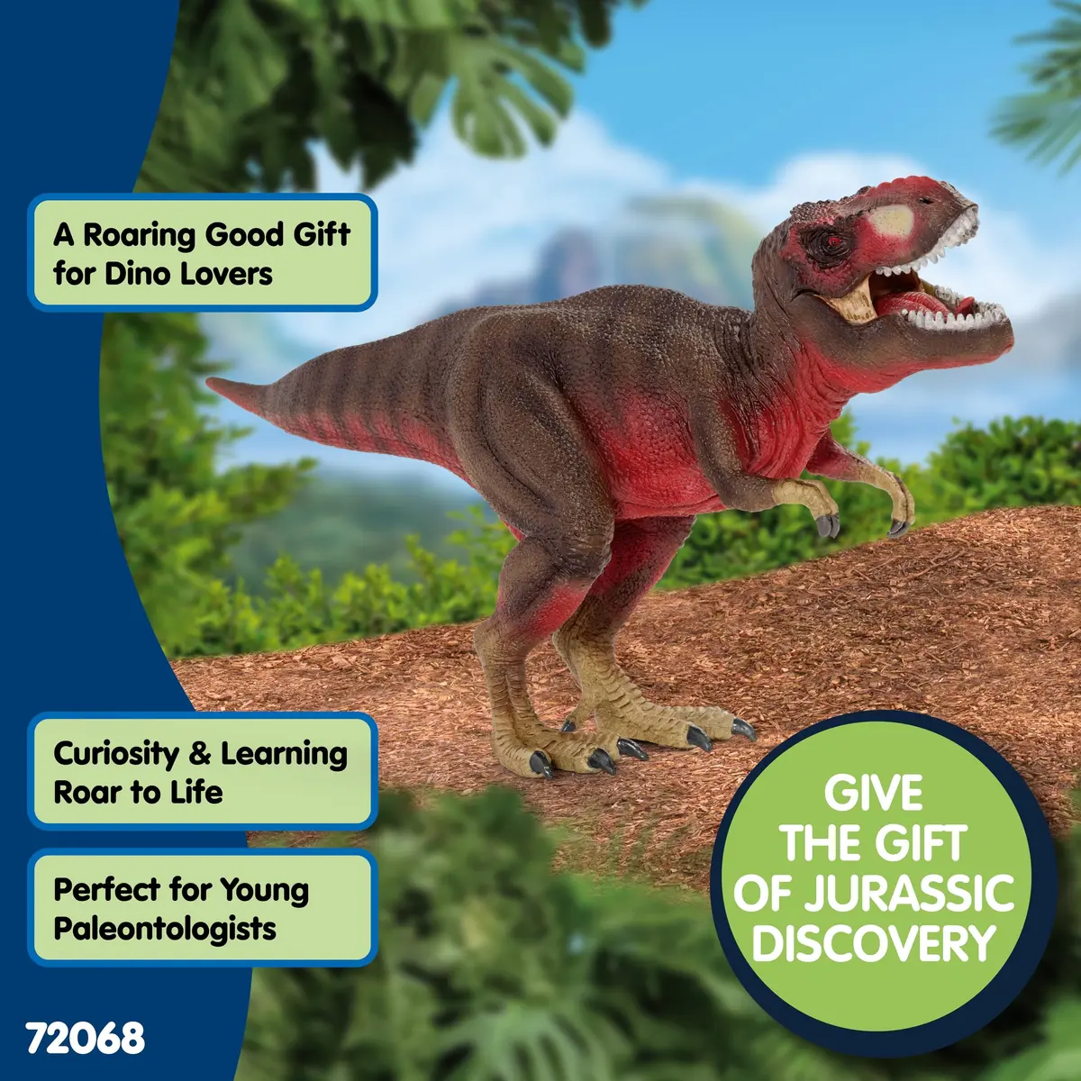 Schleich Red Tyrannosaurus Rex Dino Figurine 11.5cm (4.5in) | ASTM-Tested Toy for Kids 4+ - view 7