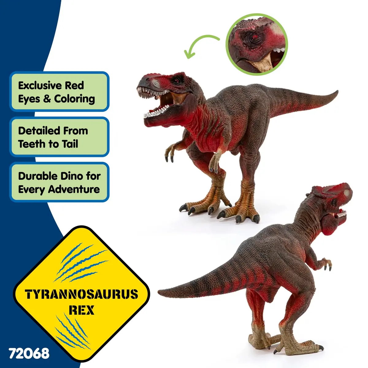Schleich Red Tyrannosaurus Rex Dino Figurine 11.5cm (4.5in) | ASTM-Tested Toy for Kids 4+ - view 2