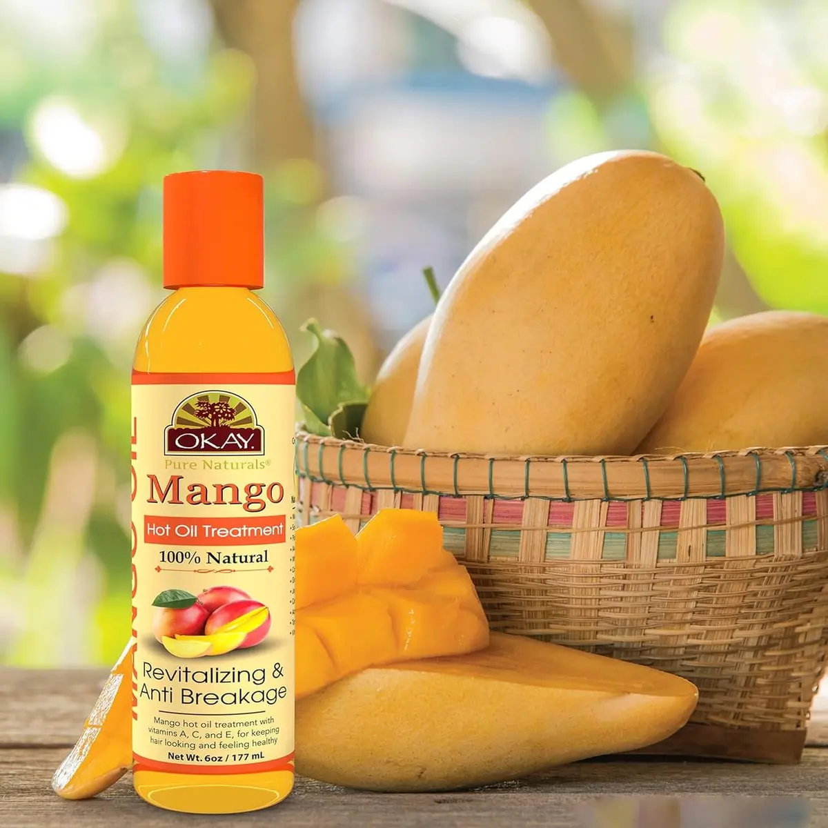OKAY Mango Hot Oil Treatment 5.98 Fl Oz | Moisturizes & Prevents Breakage, Silicone & Paraben Free, Made in USA - view 6