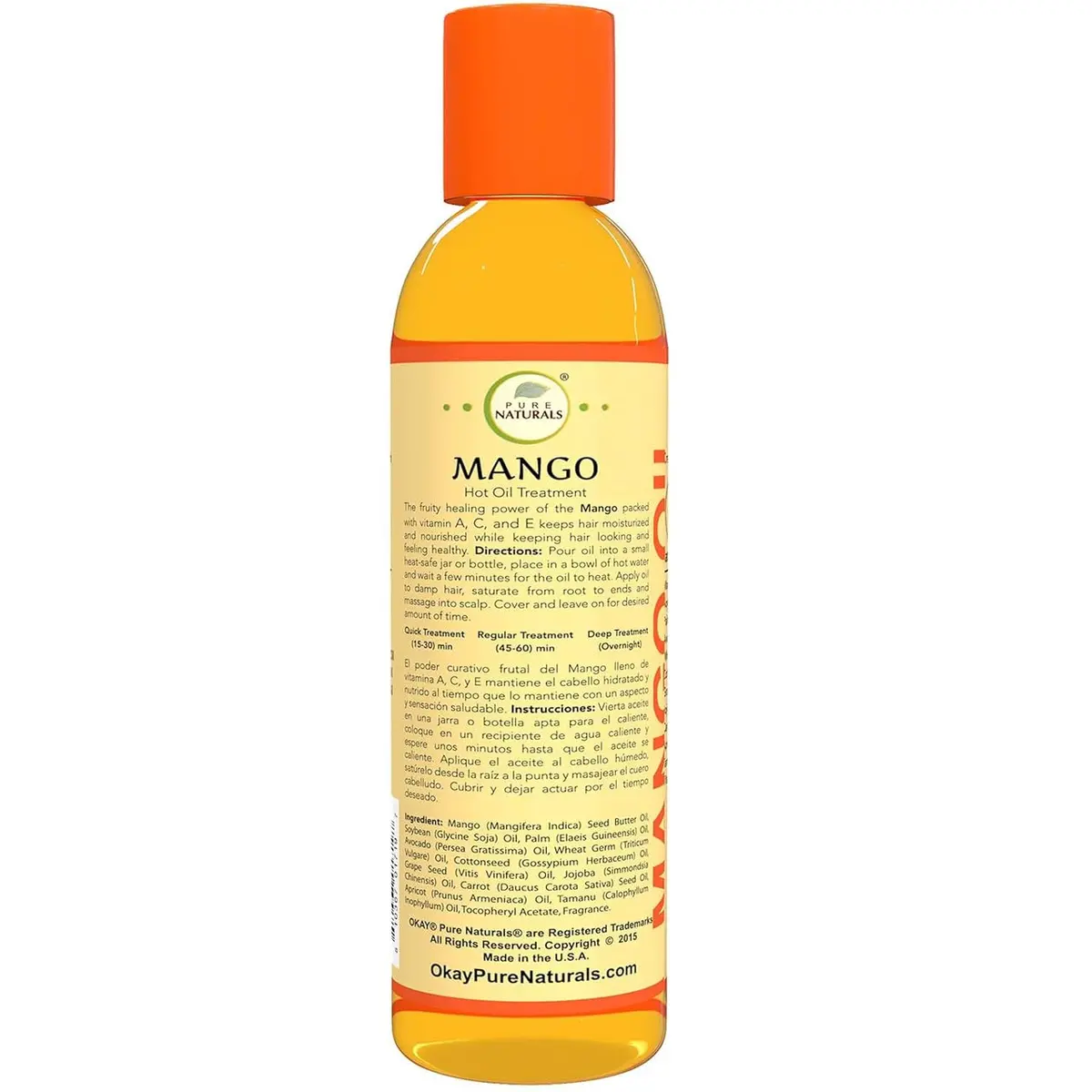OKAY Mango Hot Oil Treatment 5.98 Fl Oz | Moisturizes & Prevents Breakage, Silicone & Paraben Free, Made in USA - view 2
