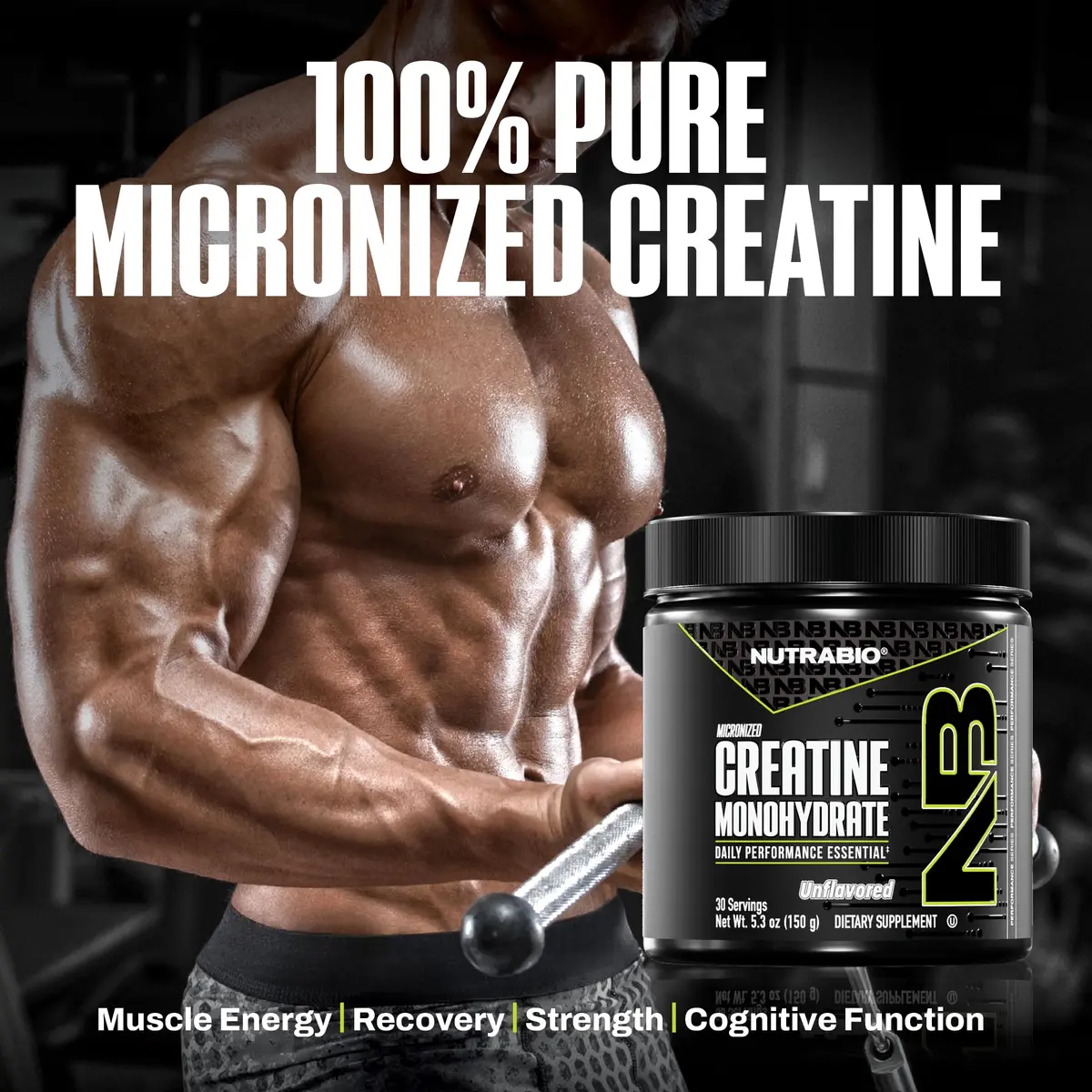 NutraBio Pure Micronized Creatine Monohydrate Powder Supplement, Unflavored (150 g) | Supports Muscle Energy & Recovery - view 6