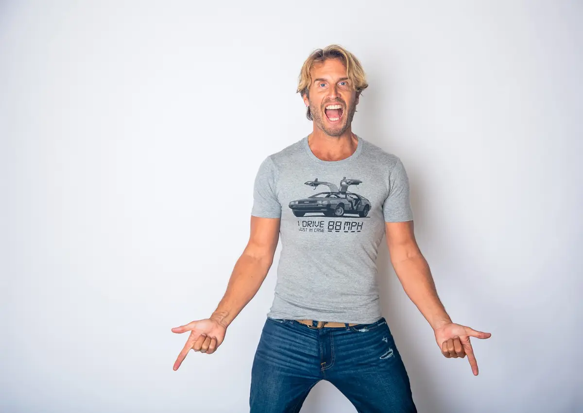 Crazy Dog T-Shirts I Drive 88 Miles Per Hour Graphic Tee | Vintage 80s Funny T Shirt for Men - view 3