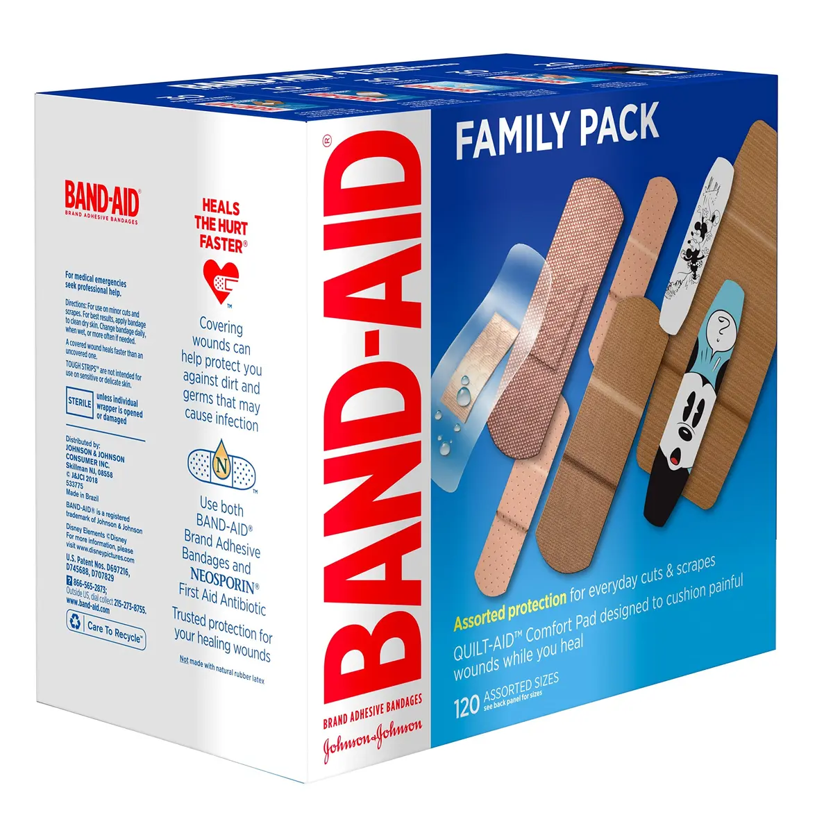 Band-Aid Adhesive Bandage Family Variety Pack 120 ct | Waterproof, Flexible & Disney Kids - view 5