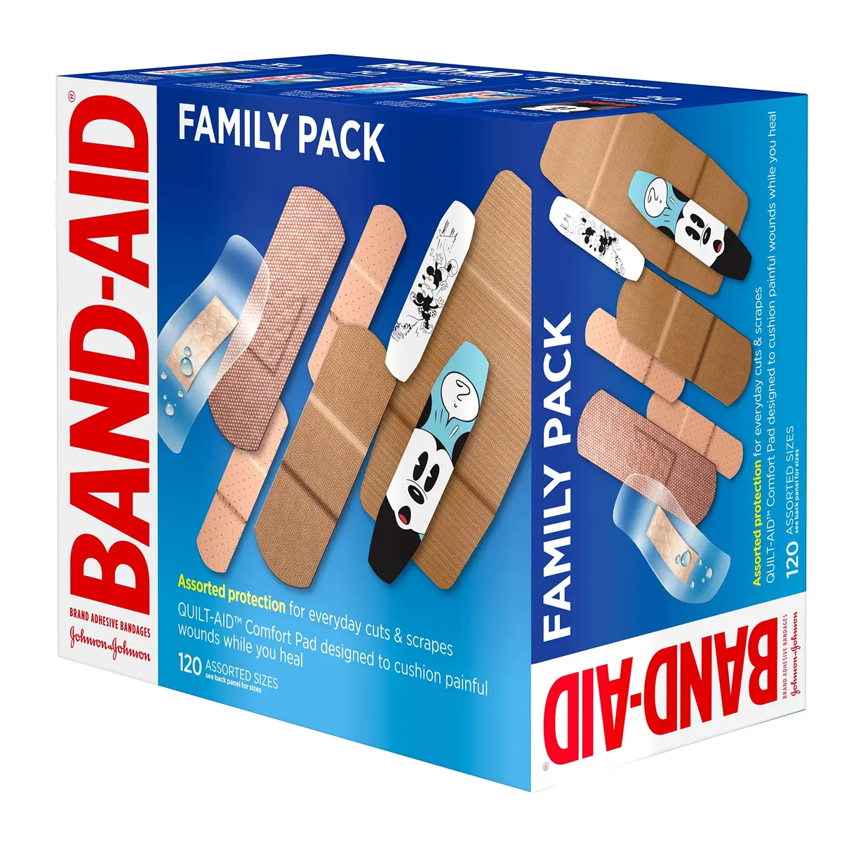 Band-Aid Adhesive Bandage Family Variety Pack 120 ct | Waterproof, Flexible & Disney Kids - view 4