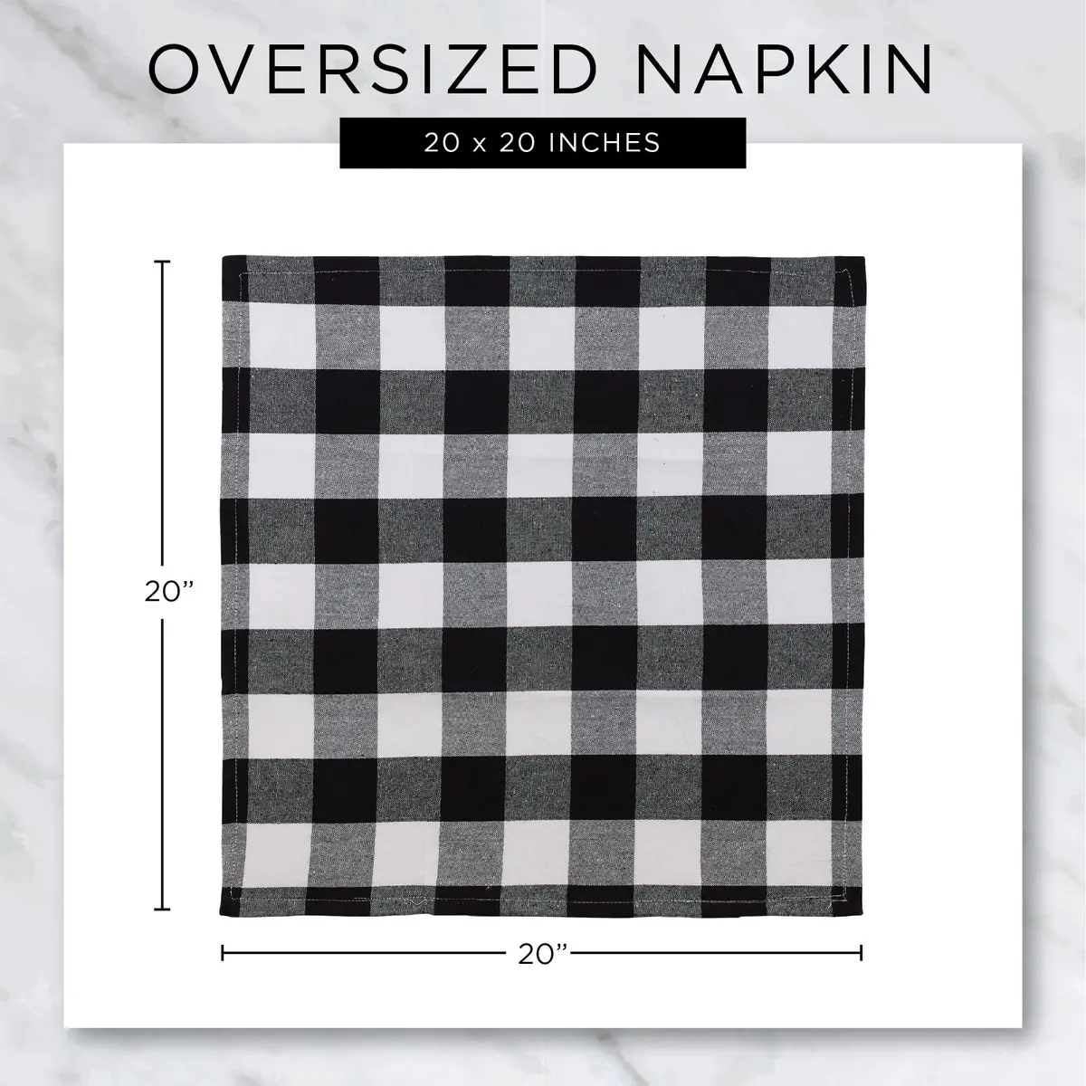 DII Cotton Plaid Napkin Set 20x20 in Spring Time | Machine Washable, 6 Count - view 7