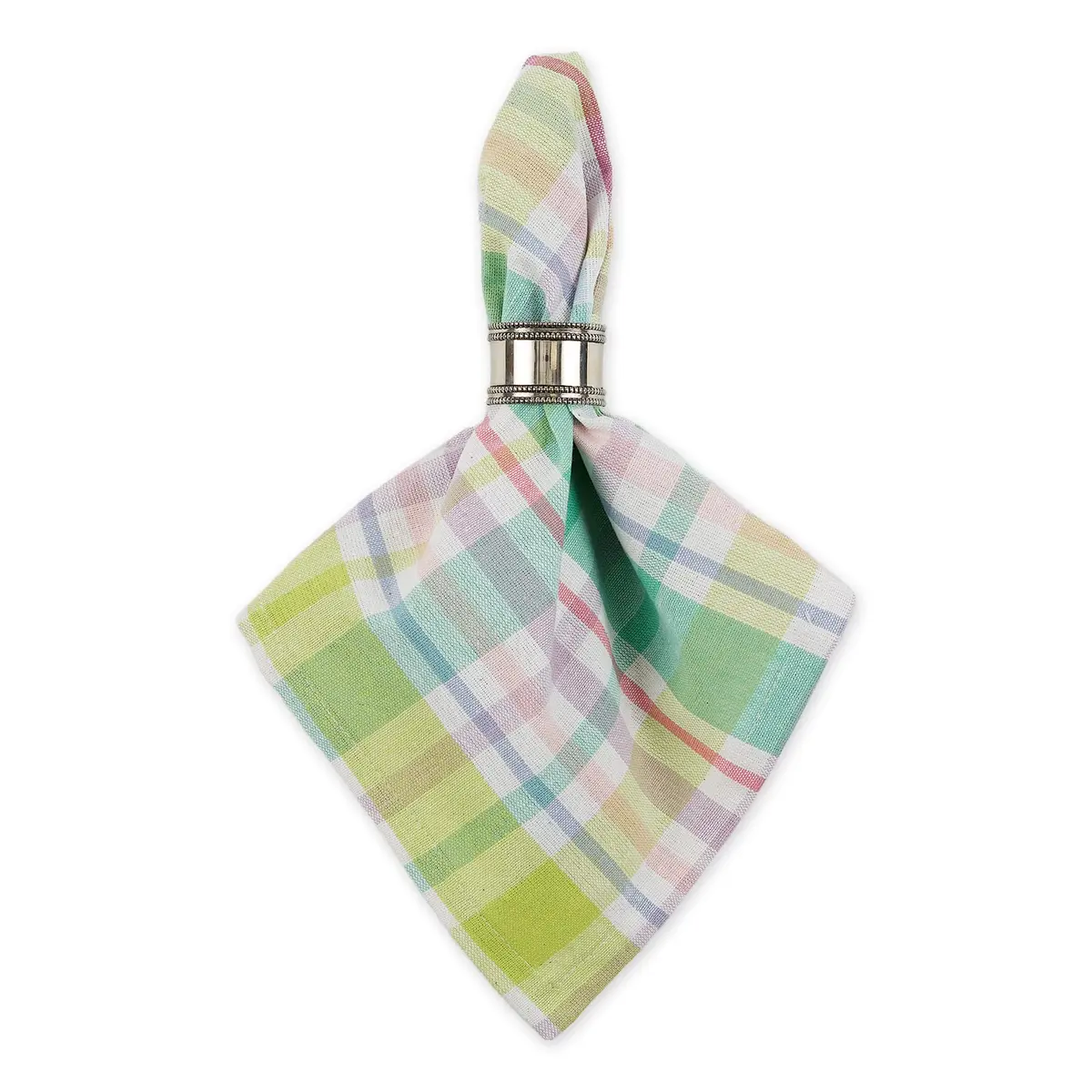 DII Cotton Plaid Napkin Set 20x20 in Spring Time | Machine Washable, 6 Count - view 2
