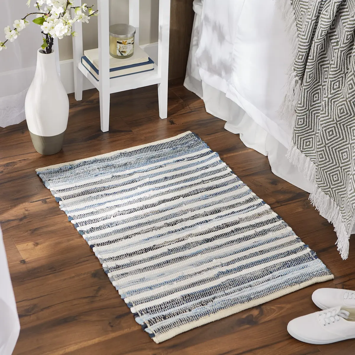 DII Chindi Home Collection Handwoven Multicolor Area Rag Rug, 0.61m x 0.91m | Trendy Cotton Rug for Home (70-120 chars) - view 5