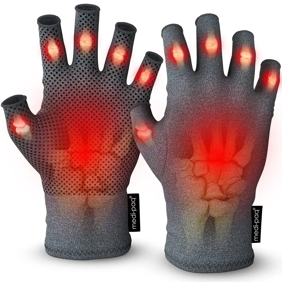 Medipaq Compression Gloves Large - Fingerless for Women & Men | Pain Relief & Support - main product image