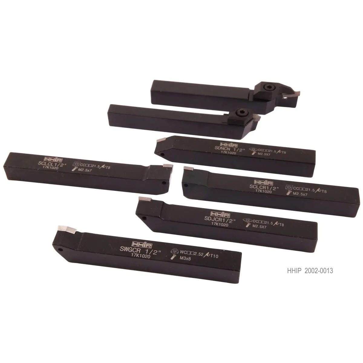 HHIP 2002-0013 7 Piece 1/2 Inch Indexable Cut Off & Turning Tool Set | Carbide Inserts & Multi-Purpose - view 4